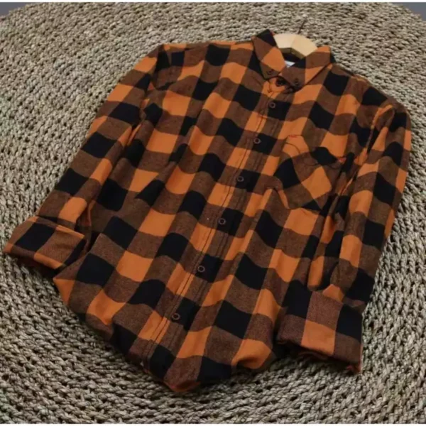 Flannel Pria Premium - Orange